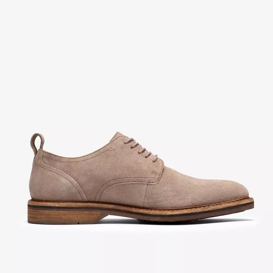 Richelieus Aldwin Lace en daim gris pour homme Richelieus Aldwin Lace en daim gris pour homme