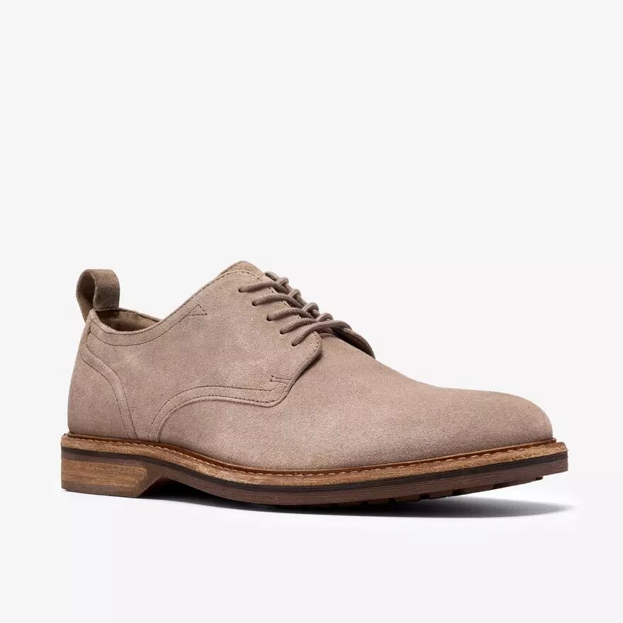 Richelieus Aldwin Lace en daim gris pour homme Richelieus Aldwin Lace en daim gris pour homme