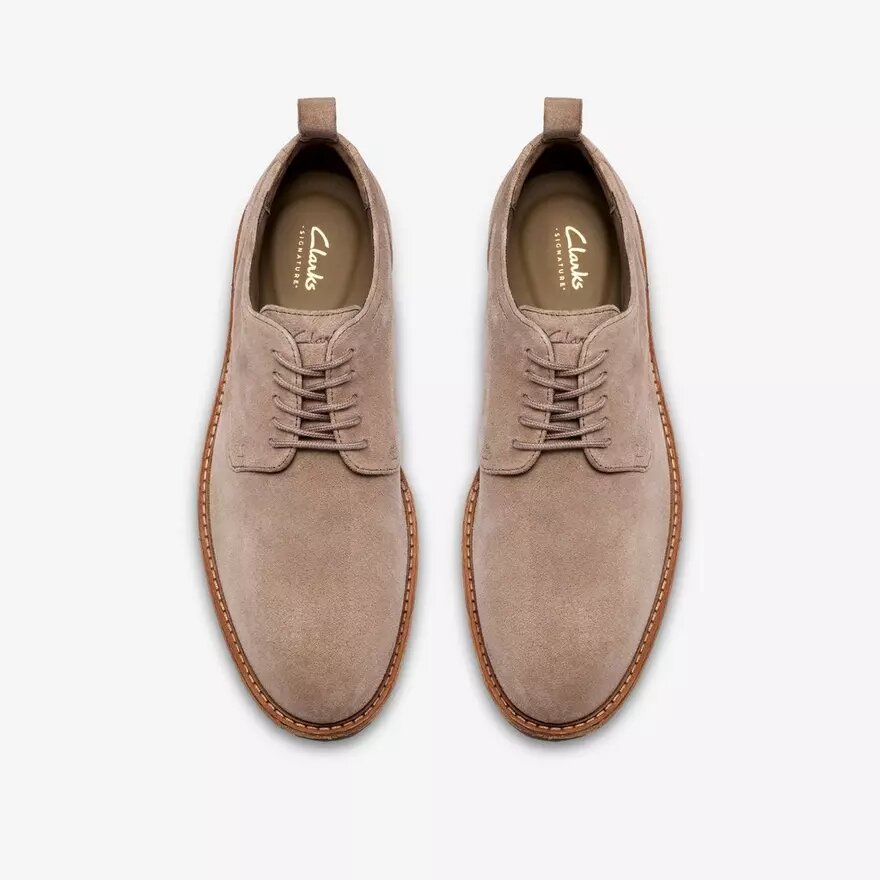 Richelieus Aldwin Lace en daim gris pour homme Richelieus Aldwin Lace en daim gris pour homme