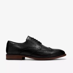 Richelieus Bowburn Tip en cuir noir pour homme