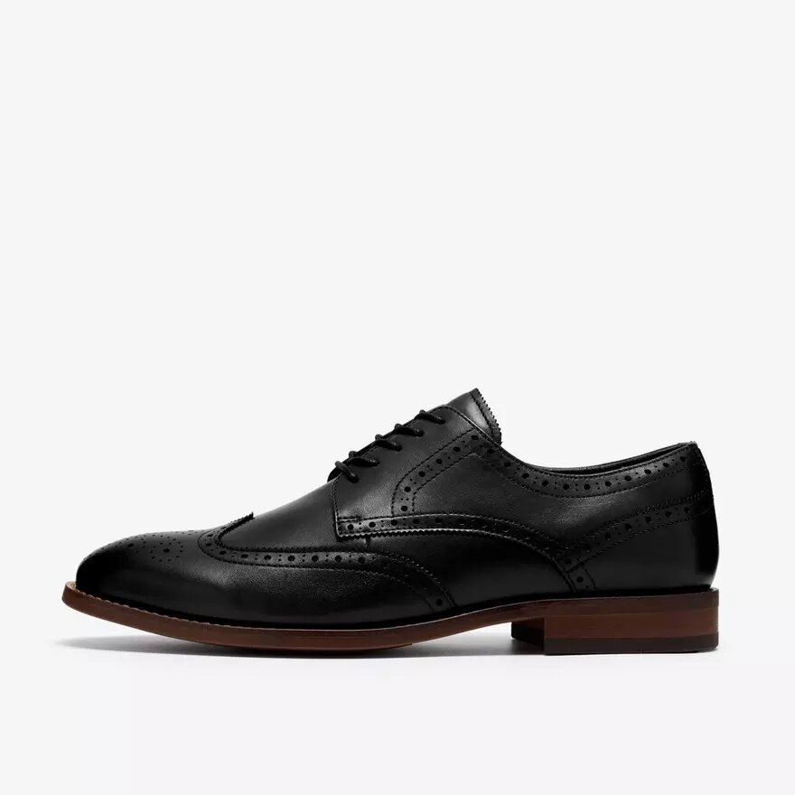 Richelieus Bowburn Tip en cuir noir pour homme Richelieus Bowburn Tip en cuir noir pour homme