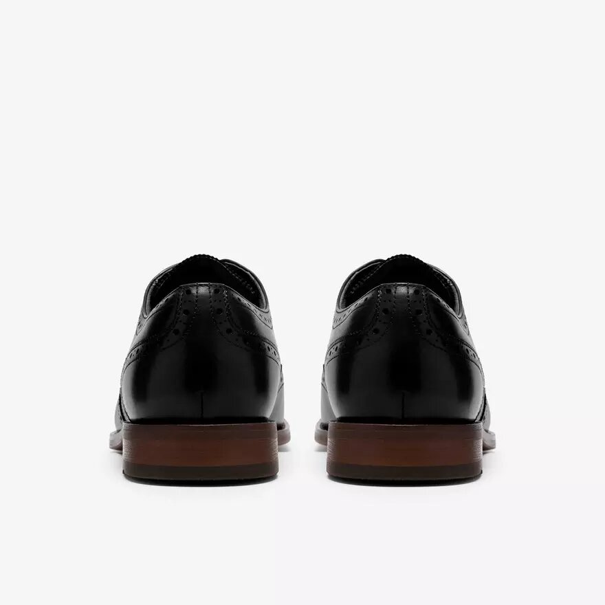 Richelieus Bowburn Tip en cuir noir pour homme Richelieus Bowburn Tip en cuir noir pour homme