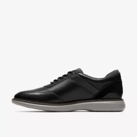 Richelieus en cuir noir pour homme, style Brantin