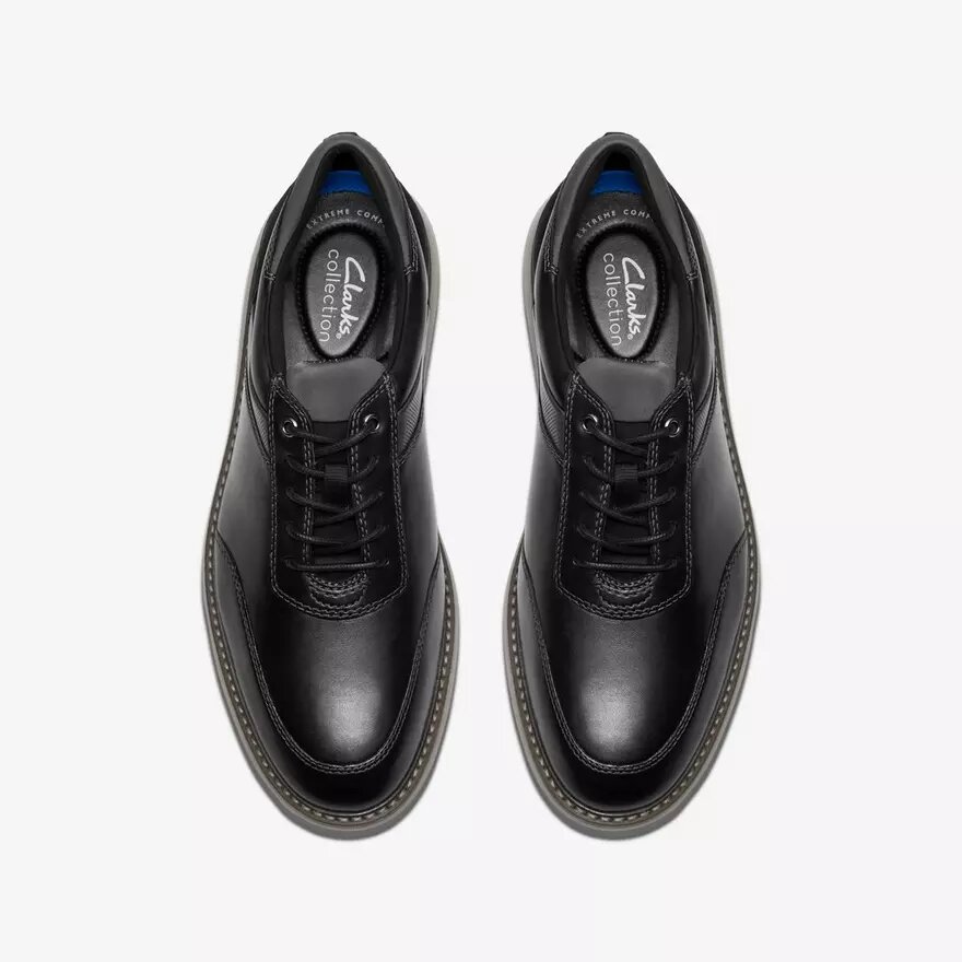 Richelieus en cuir noir pour homme, style Brantin Richelieus en cuir noir pour homme, style Brantin