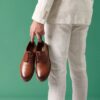 Richelieus à lacets Aldwin pour homme en cuir beige Richelieus à lacets Aldwin pour homme en cuir beige