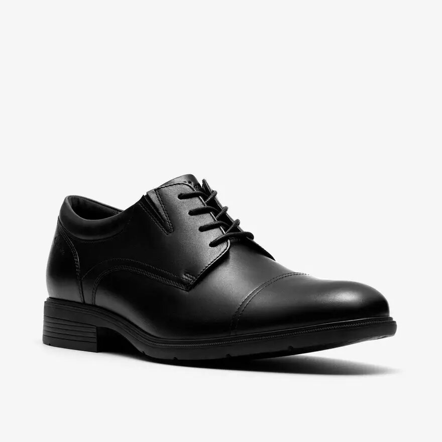 Richelieus Steadwell Cap en cuir noir pour homme Richelieus Steadwell Cap en cuir noir pour homme