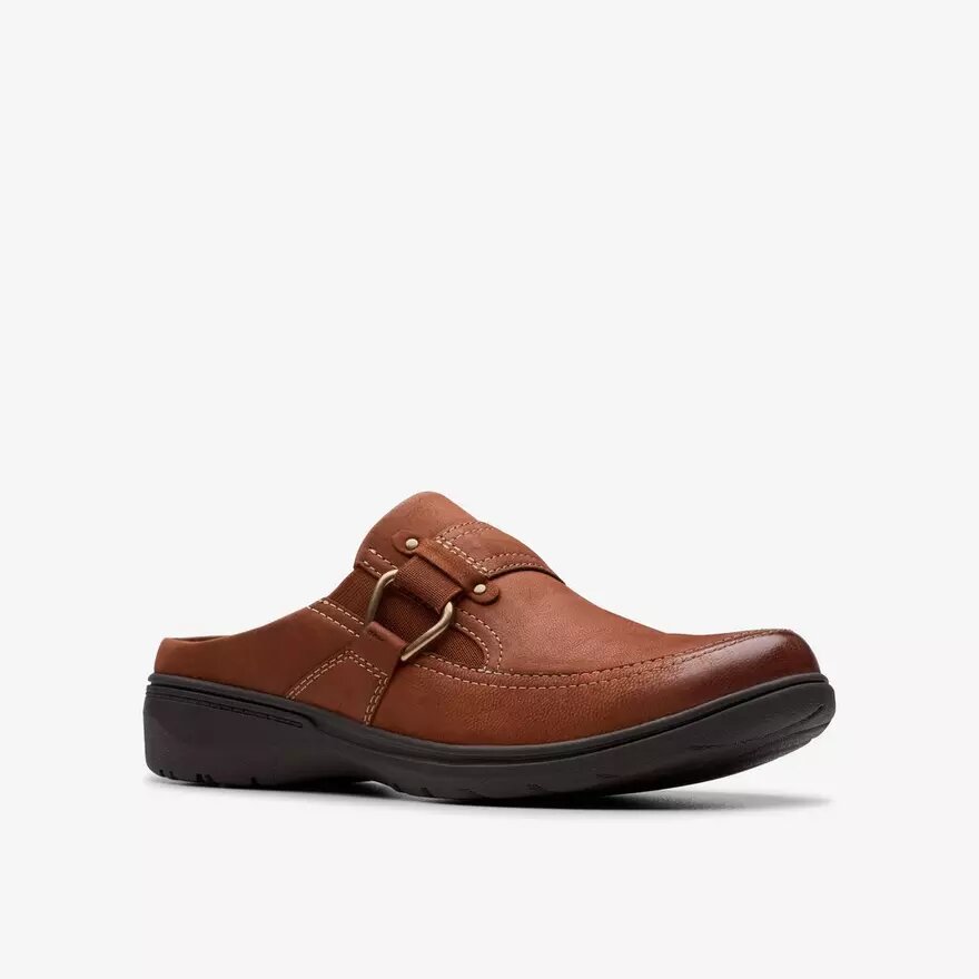 Sabots et Mules Carleigh Viola en nubuck British Tan pour femme Sabots et Mules Carleigh Viola en nubuck British Tan pour femme