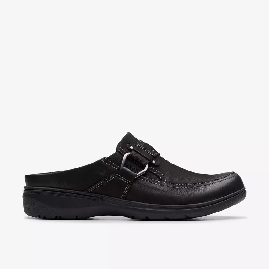 Sabots et Mules Carleigh Viola en nubuck noir pour femme Sabots et Mules Carleigh Viola en nubuck noir pour femme