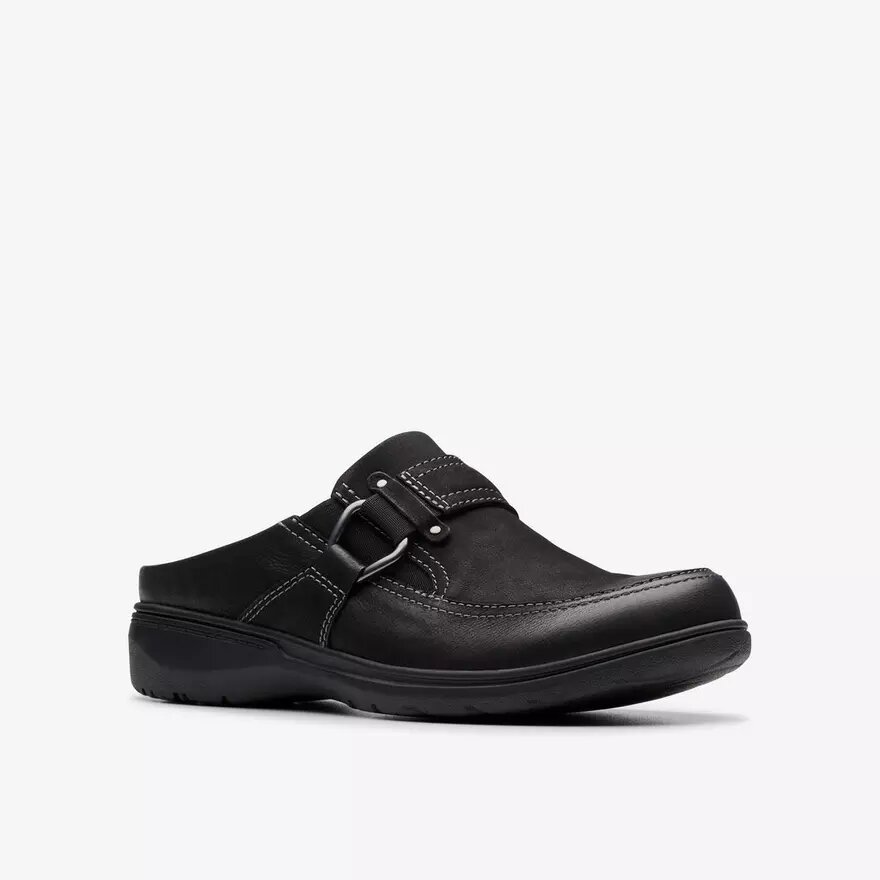 Sabots et Mules Carleigh Viola en nubuck noir pour femme Sabots et Mules Carleigh Viola en nubuck noir pour femme