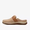 Sabots Orlene pour femme en nubuck taupe – Sabots et Mules