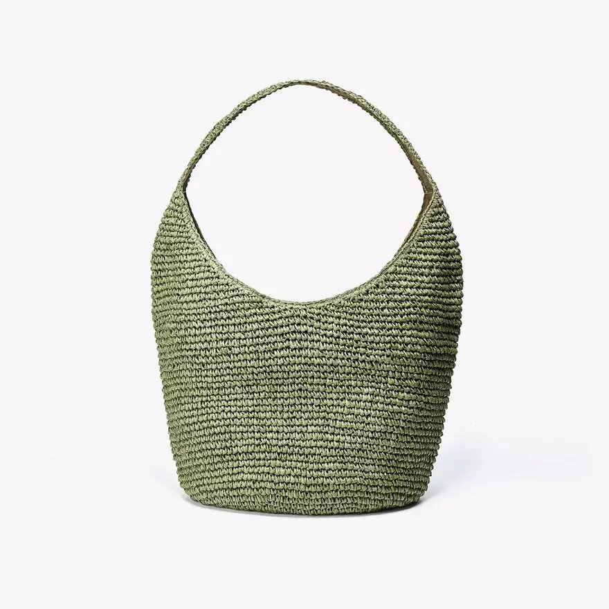 Sac fourre-tout en paille Talia vert pour femme Sac fourre-tout en paille Talia vert pour femme