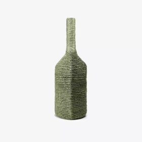 Sac fourre-tout en paille Talia vert pour femme