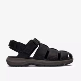 Sandale en cuir noir Guideview Cove pour homme Sandale en cuir noir Guideview Cove pour homme