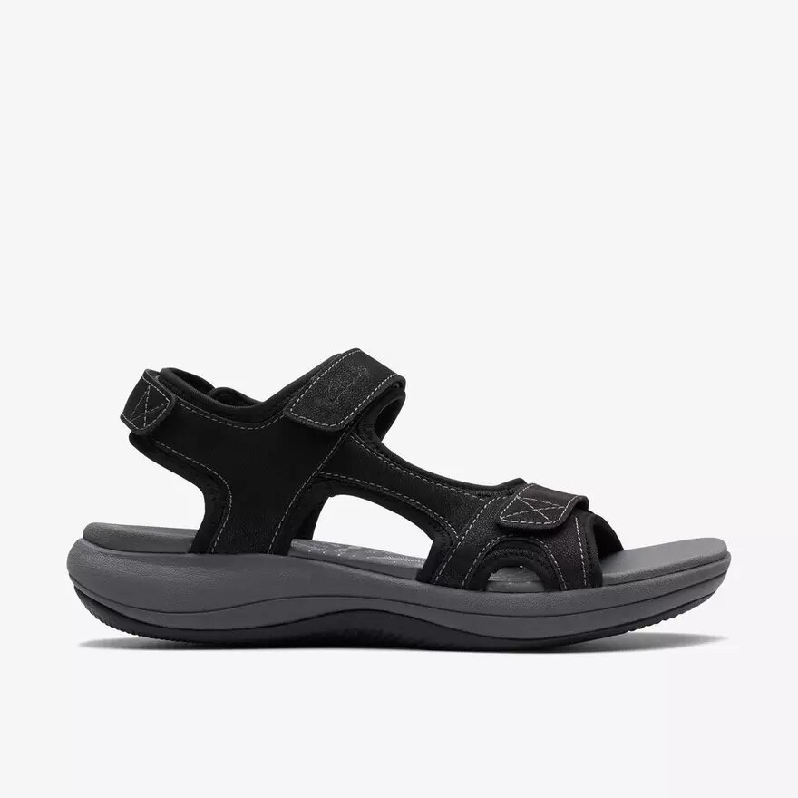 Sandales Cloudsteppers™ Mira Bay noires à lanières pour femme Sandales Cloudsteppers™ Mira Bay noires à lanières pour femme