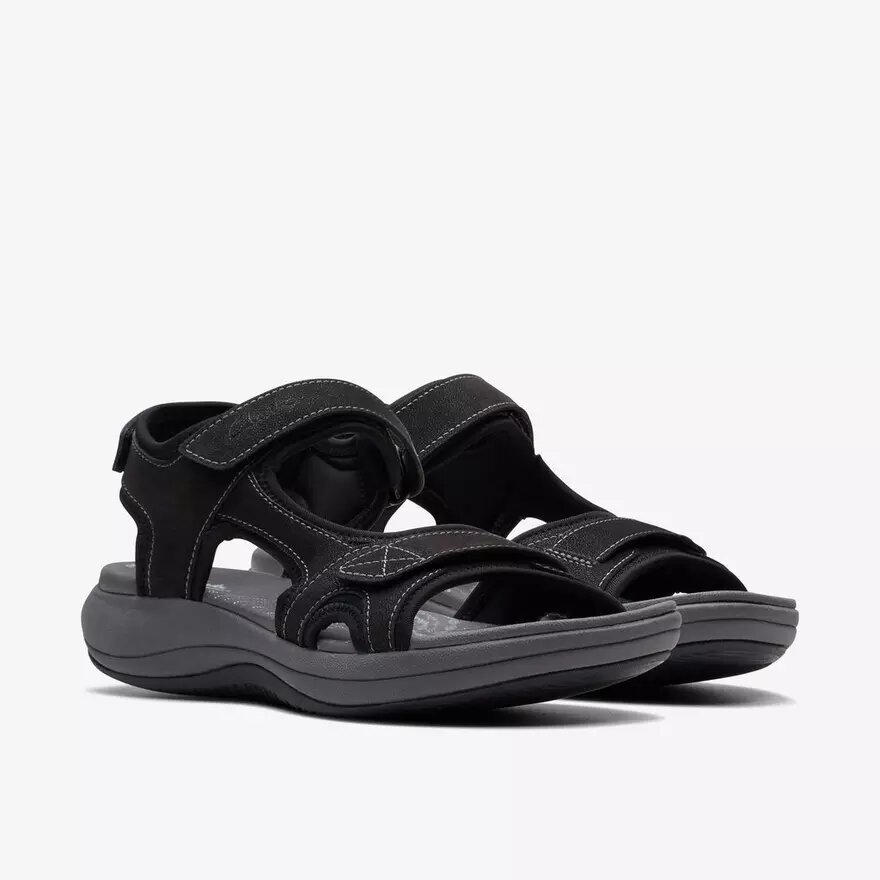Sandales Cloudsteppers™ Mira Bay noires à lanières pour femme Sandales Cloudsteppers™ Mira Bay noires à lanières pour femme