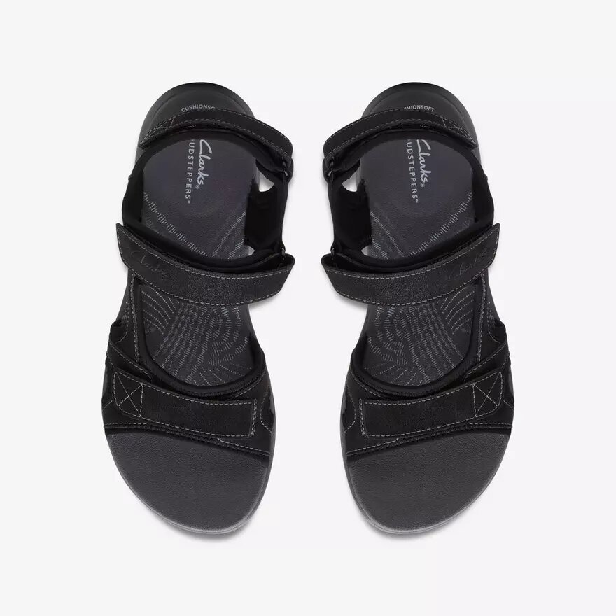 Sandales Cloudsteppers™ Mira Bay noires à lanières pour femme Sandales Cloudsteppers™ Mira Bay noires à lanières pour femme