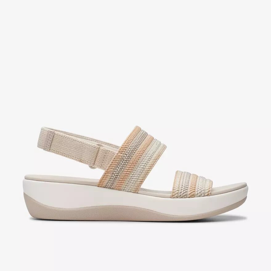 Sandales compensées Arla Stroll Beige Cloudsteppers™ pour femme Sandales compensées Arla Stroll Beige Cloudsteppers™ pour femme