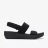 Sandales compensées Arla Stroll Black Cloudsteppers™ pour femme
