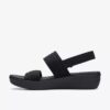 Sandales compensées Arla Stroll Black Cloudsteppers™ pour femme