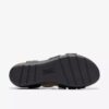 Sandales compensées Calenne Clara noires pour femme