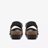 Sandales compensées Calenne Clara noires pour femme