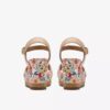Sandales compensées Chicly Floral blanches pour femme Sandales compensées Chicly Floral blanches pour femme