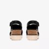 Sandales compensées Diaz Cross en cuir noir pour femme