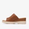 Sandales compensées Diaz pour femme en cuir beige