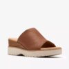 Sandales compensées Diaz pour femme en cuir beige