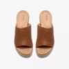 Sandales compensées Diaz pour femme en cuir beige