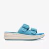 Sandales compensées Drift Faye bleu vif pour femme