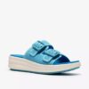 Sandales compensées Drift Faye bleu vif pour femme