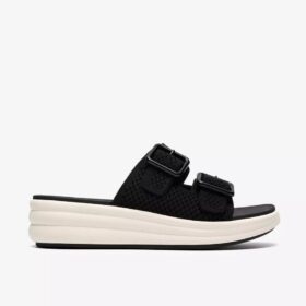 Sandales compensées Drift Faye noires pour femme