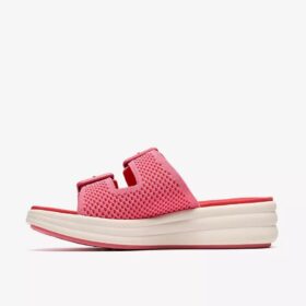Sandales compensées Drift Faye roses pour femme