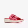 Sandales compensées Drift Faye roses pour femme
