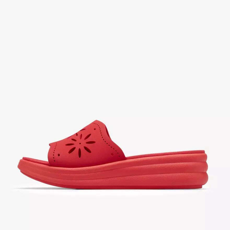 Sandales compensées Drift Floral rouge coquelicot pour femme Sandales compensées Drift Floral rouge coquelicot pour femme