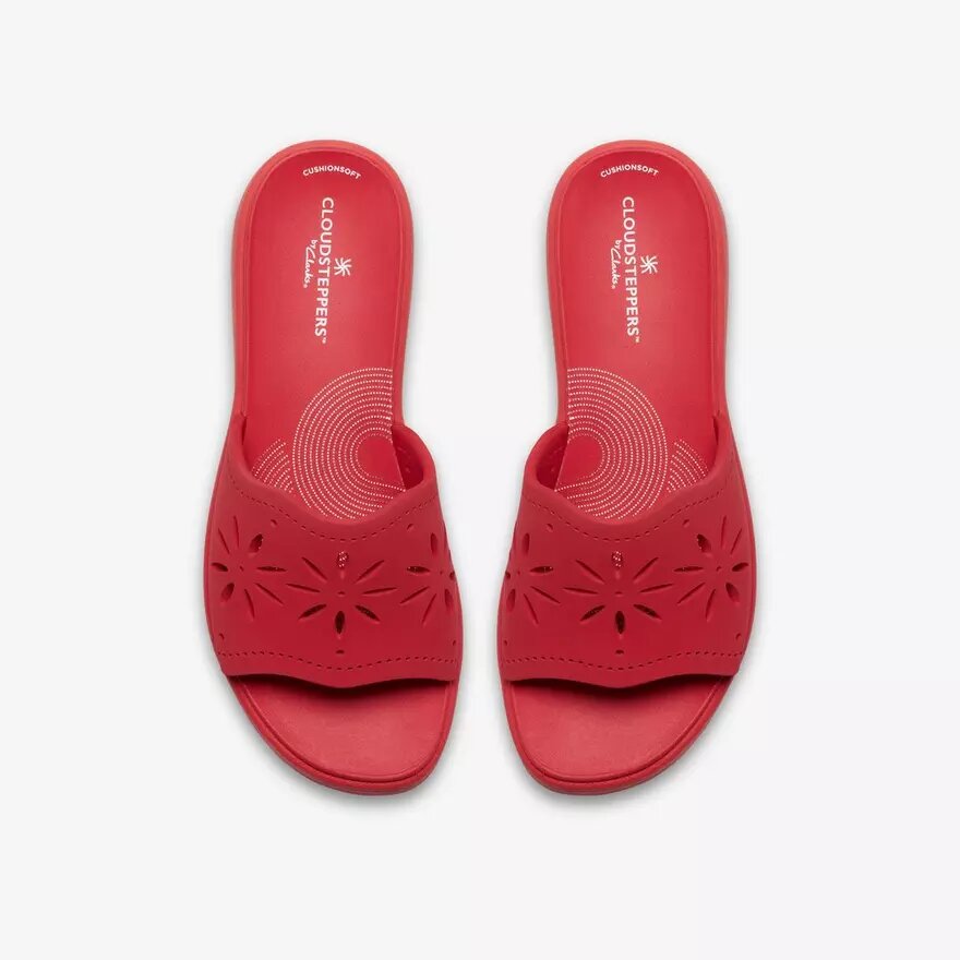 Sandales compensées Drift Floral rouge coquelicot pour femme Sandales compensées Drift Floral rouge coquelicot pour femme