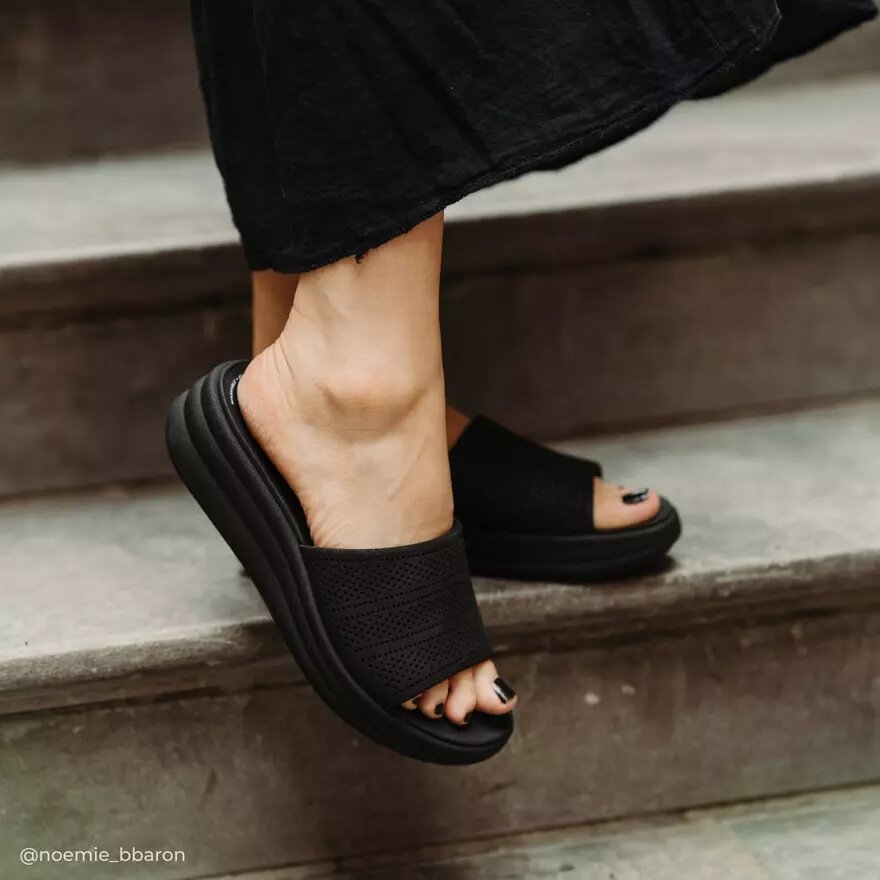 Sandales compensées Drift Twist Black Cloudsteppers™ pour femme Sandales compensées Drift Twist Black Cloudsteppers™ pour femme