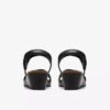 Sandales compensées Kacha Twist en cuir noir pour femme Sandales compensées Kacha Twist en cuir noir pour femme
