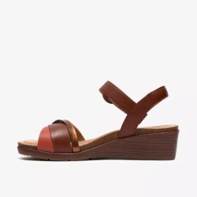 Sandales compensées Kacha Twist Rust pour femme