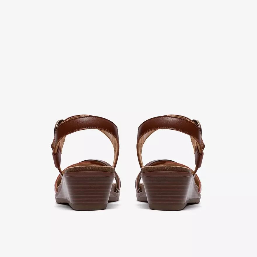 Sandales compensées Kacha Twist Rust pour femme Sandales compensées Kacha Twist Rust pour femme