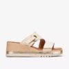 Sandales compensées Kidiki Cove en cuir crème pour femme Sandales compensées Kidiki Cove en cuir crème pour femme