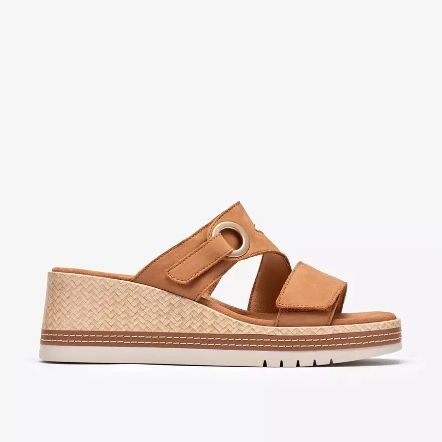 Sandales compensées Kidiki Cove en nubuck beige pour femme Sandales compensées Kidiki Cove en nubuck beige pour femme