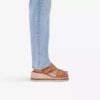 Sandales compensées Kidiki Cove en nubuck beige pour femme Sandales compensées Kidiki Cove en nubuck beige pour femme