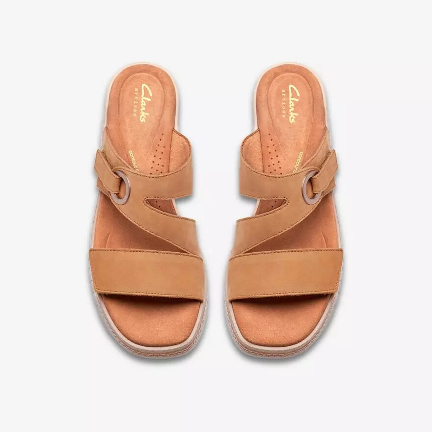 Sandales compensées Kidiki Cove en nubuck beige pour femme Sandales compensées Kidiki Cove en nubuck beige pour femme
