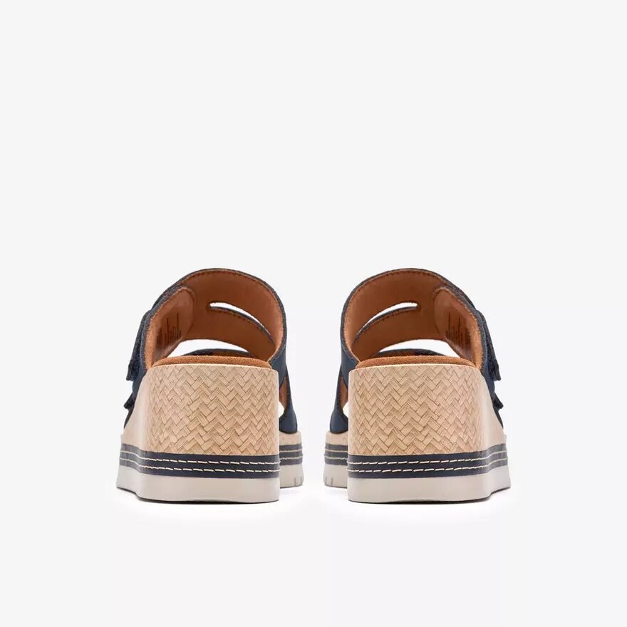 Sandales compensées Kidiki Cove en nubuck bleu marine pour femme Sandales compensées Kidiki Cove en nubuck bleu marine pour femme