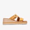 Sandales compensées Kidiki Cove en nubuck jaune pour femme Sandales compensées Kidiki Cove en nubuck jaune pour femme