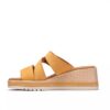 Sandales compensées Kidiki Cove en nubuck jaune pour femme Sandales compensées Kidiki Cove en nubuck jaune pour femme