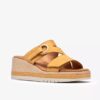 Sandales compensées Kidiki Cove en nubuck jaune pour femme Sandales compensées Kidiki Cove en nubuck jaune pour femme
