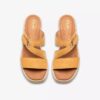 Sandales compensées Kidiki Cove en nubuck jaune pour femme Sandales compensées Kidiki Cove en nubuck jaune pour femme